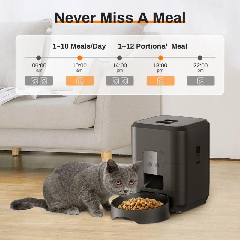2L Smart Pet Feeder Automatic Cat Feeder Dog Slow Food Machine With Timed Quantitative Automatic Cat Food Dispenser Cat Dog Bowl - Image 12