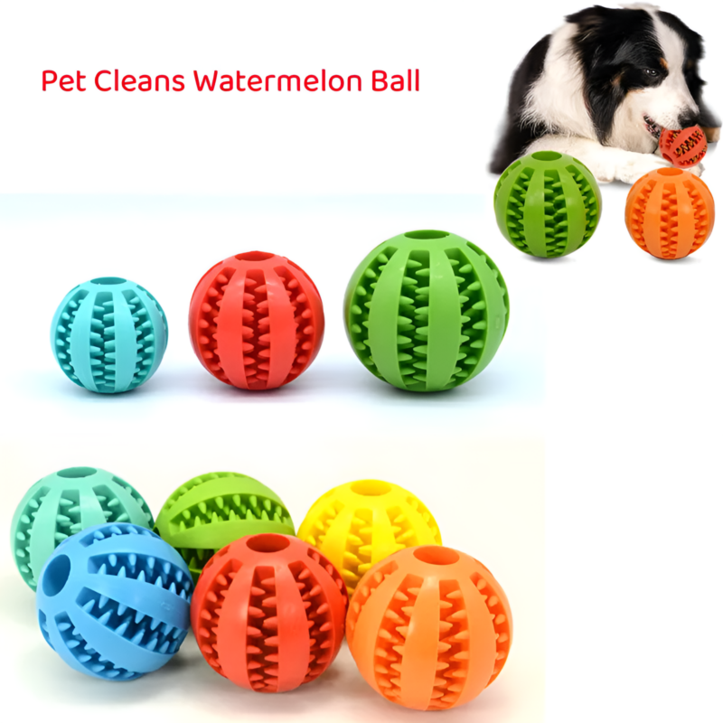 Silicone Pet Dog Toy Ball Interactive Bite-resistant Chew Toy for Small Dogs Tooth Cleaning Elasticity Ball Pet Products 5/6/7cm - Image 3