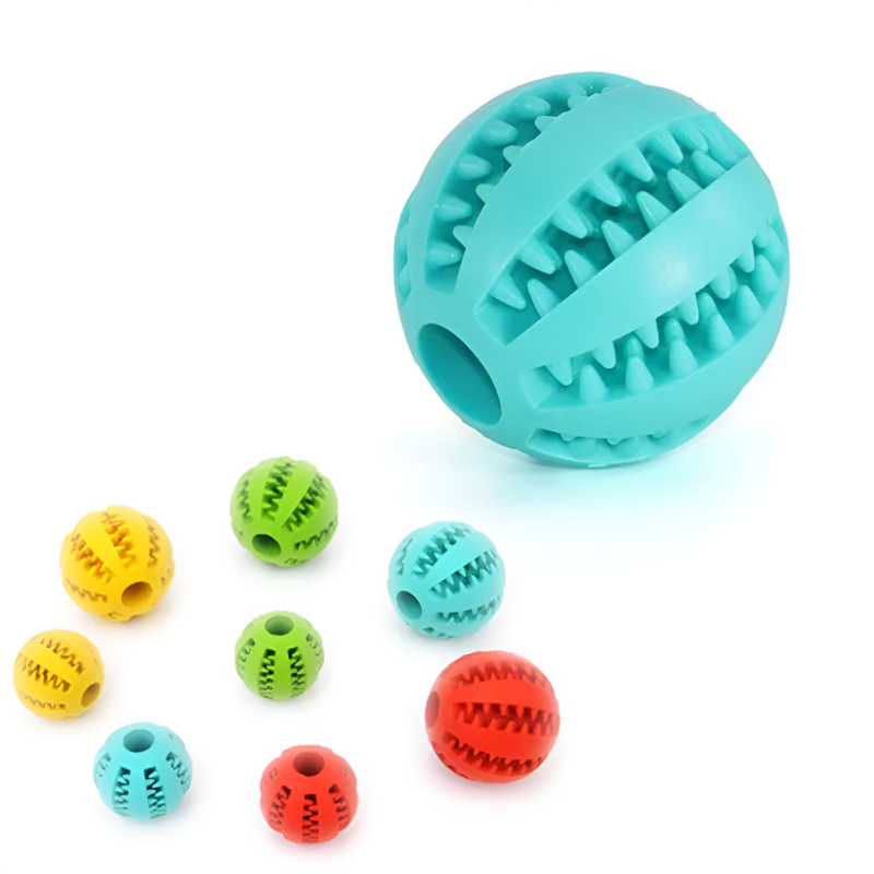 Silicone Pet Dog Toy Ball Interactive Bite-resistant Chew Toy for Small Dogs Tooth Cleaning Elasticity Ball Pet Products 5/6/7cm - Image 6